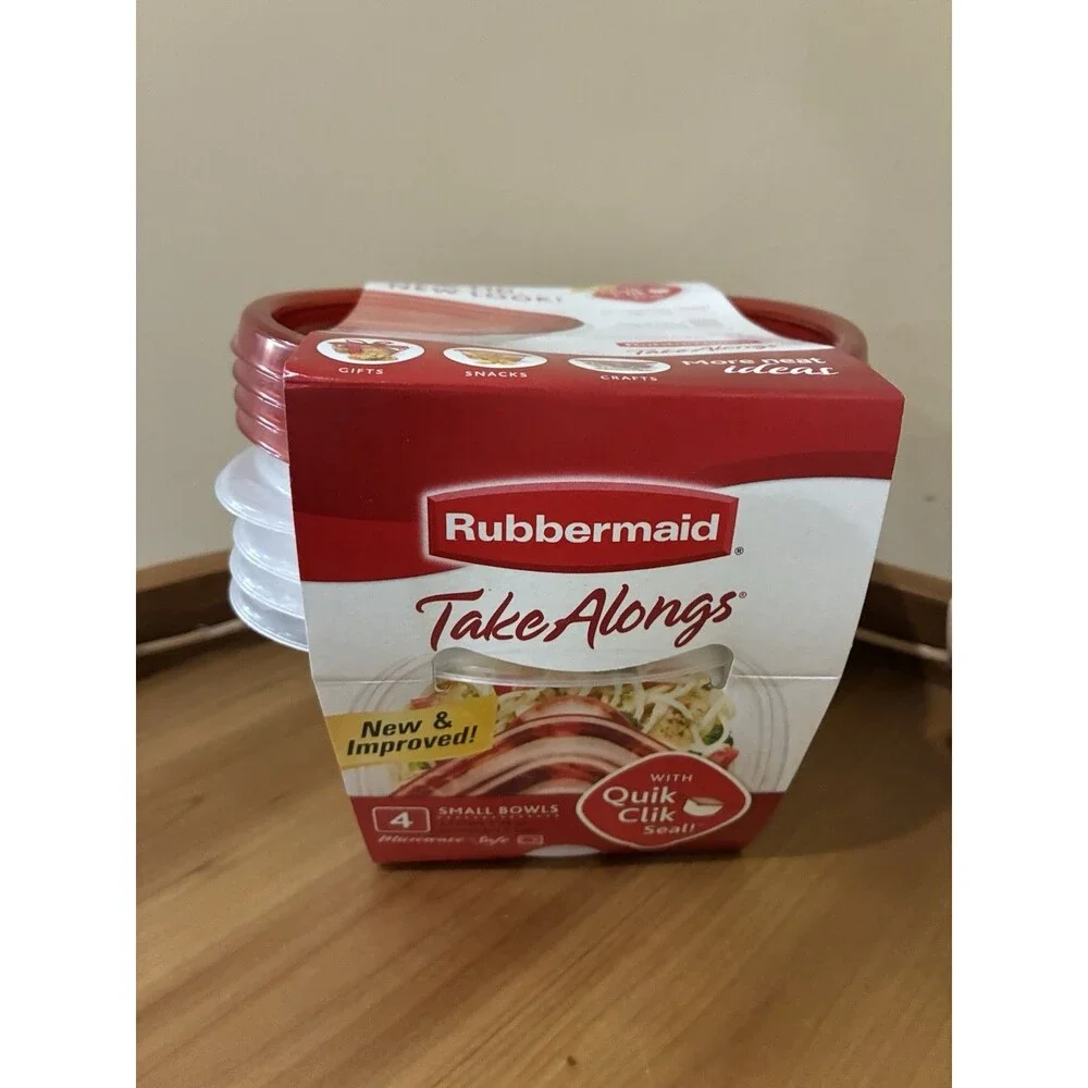 Brand New Rubbermaid Take Alongs Food Storage Containers 3.2 Cups 4 Pack
